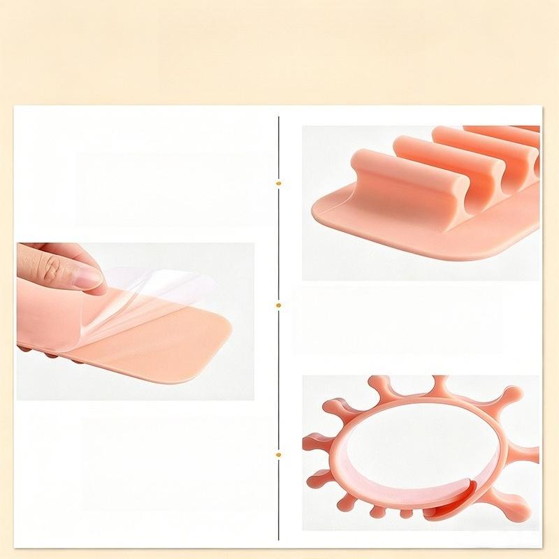 Creative Suction Cup Multi-purpose Makeup Brush Storage Device - Wall-mounted Adhesive Silicone Makeup Brush Collector