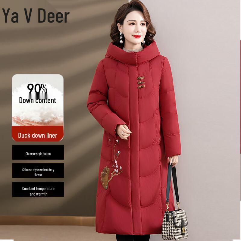 

Женский пуховик средней длины Yalu 4XL