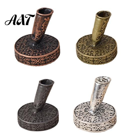 Vintage Desk Organizer Round Pen Holder, Durable Metal Exquisite Carved Desktop Ornament, Office Stationery Holder Dip Pens And Quill Supply,