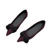 [Youshilai] Pointed Bow Temperament Single Shoe Women's 2025 Winter New Shallow Mouth Casual Versatile One Pedal