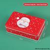 Christmas Rectangular Tin Skylight Box for Candies and Cookies - Children's Decorative Empty Gift Storage Box