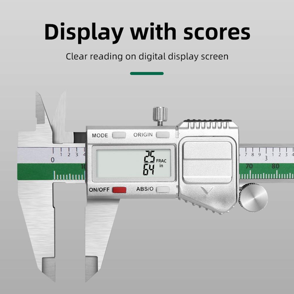 Digital Caliper Measuring Tool Combination Square Fraction/MM/Inch Digital Vernier Gauge for Mechanical Components Measure