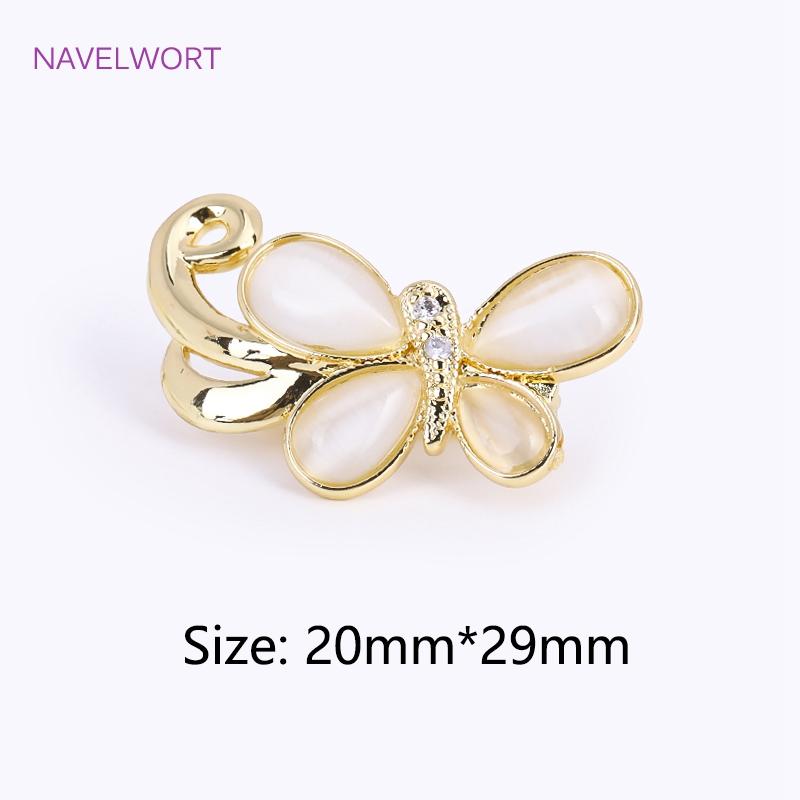 18K Gold Plated Pearl Clasp Connector,Clasps For Jewelry,Brass Fasteners Lock Clasp Accessories DIY Jewelry Making Supplies