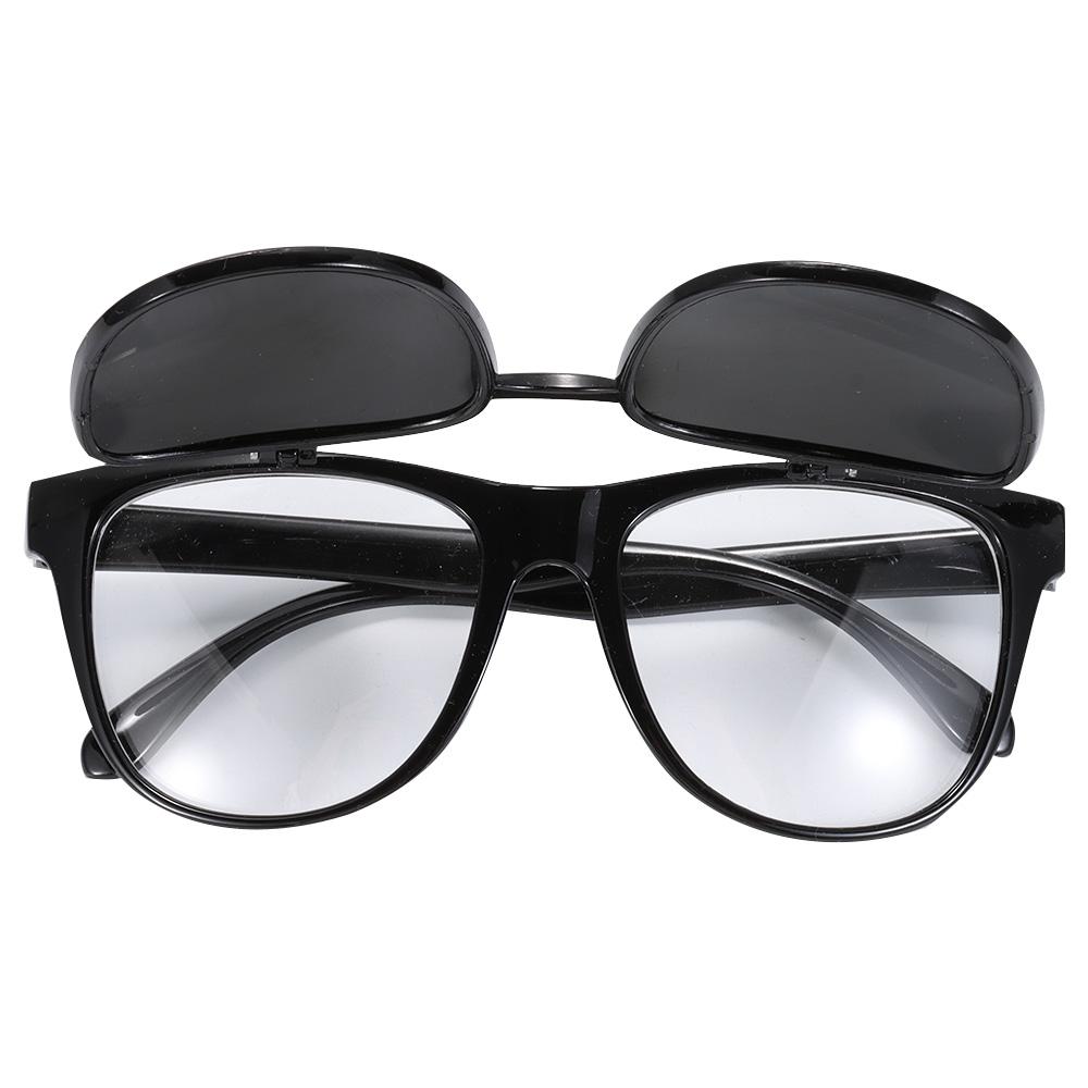 Black Goggles 15*5*4cm/5.9*1.97*1.57 Shelter From The Wind Double Layer Flip Cover  Welding