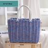 Cesta de Almacenamiento de Mimbre Tejido para Picnic, Empaque de Frutas y Verduras para el Hogar, PE