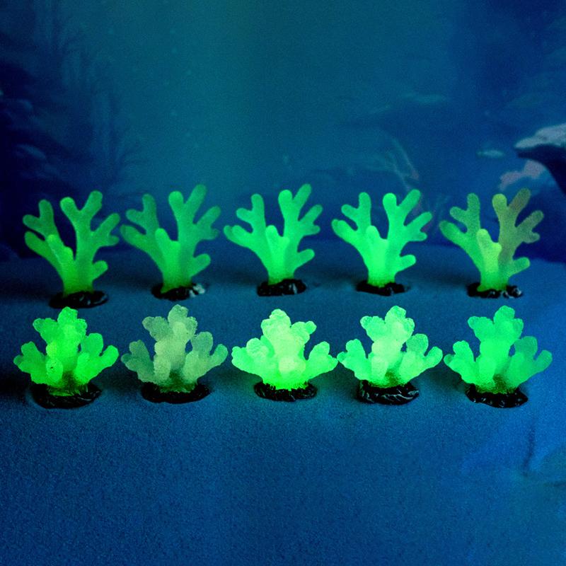 Luminous Coral Micro Landscape Artificial Coral Resin Ornaments For Fish Tank Aquarium Accessories Decorations Home Decoration