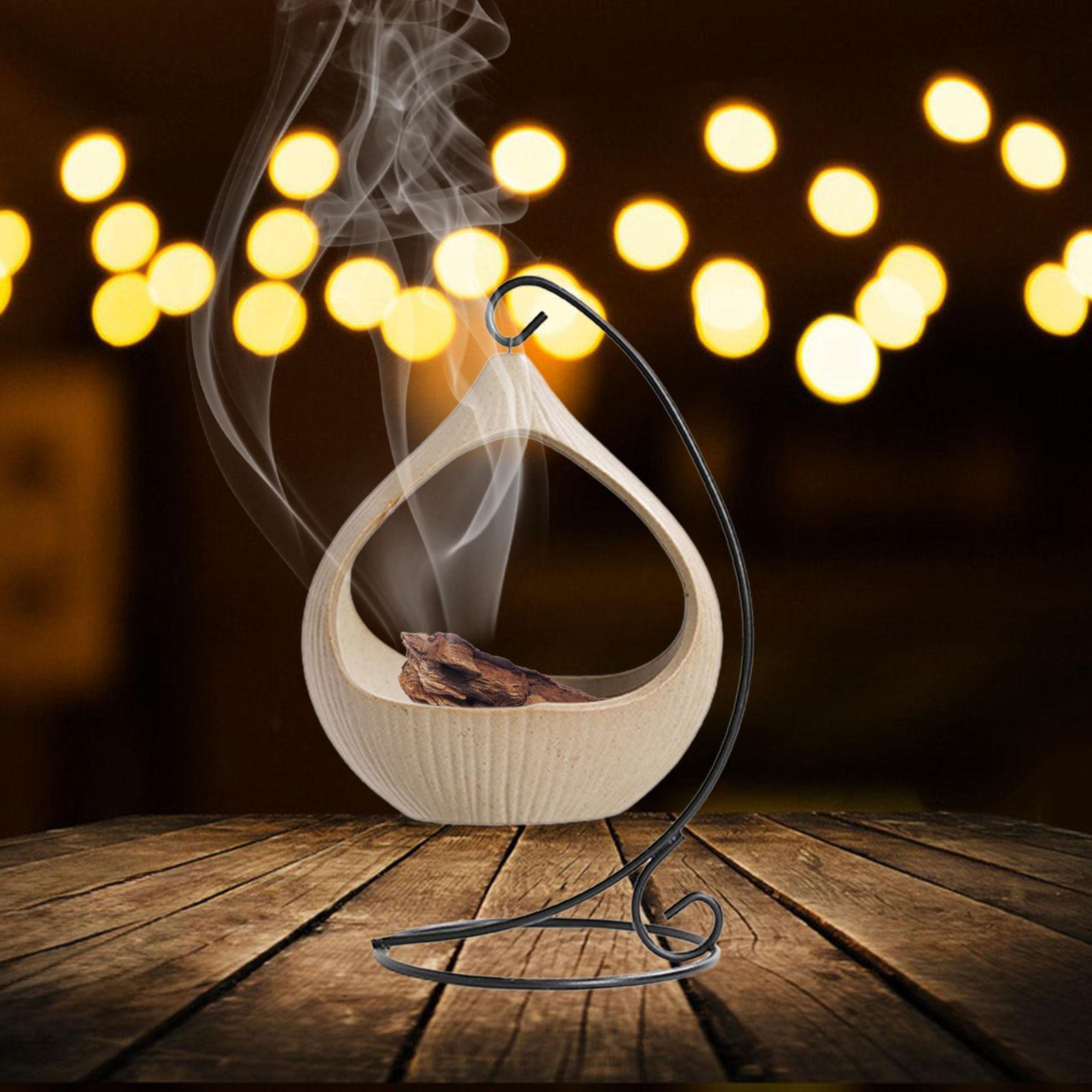 

Ceramic Hanging Incense Burner for Indoor Room Decor And Desktop Use 13cmx19.5cm