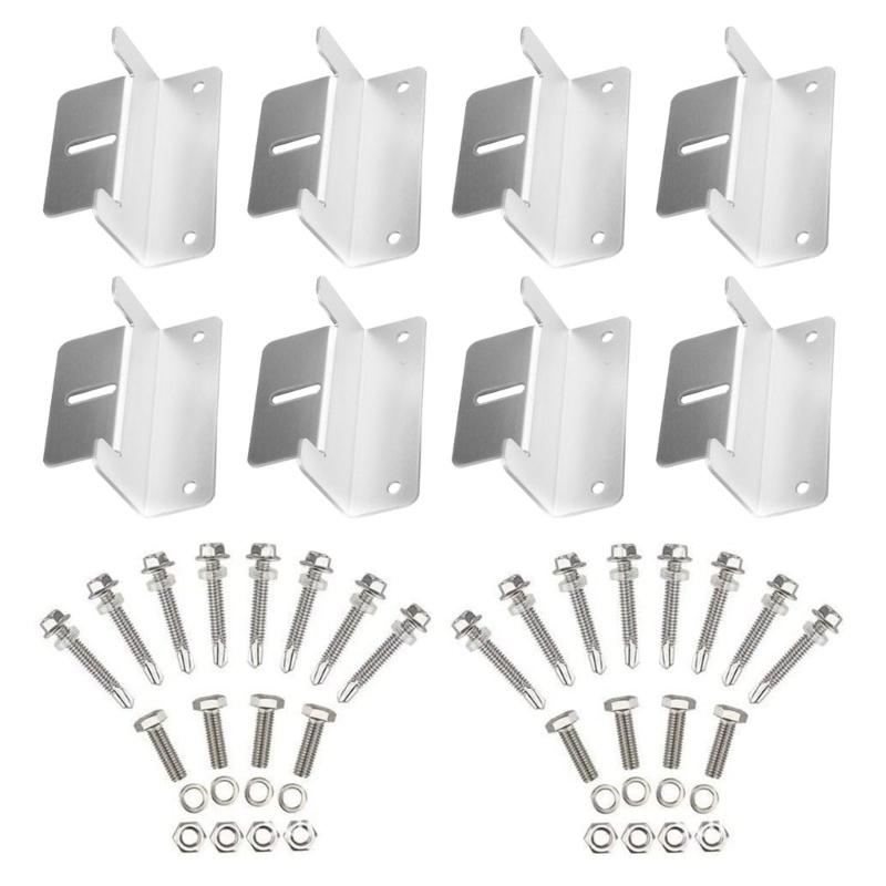 Multipurpose Sturdy Aluminum Alloy Solars Panel Brackets for Easy Installation on Campers Roofs and Boats Decks