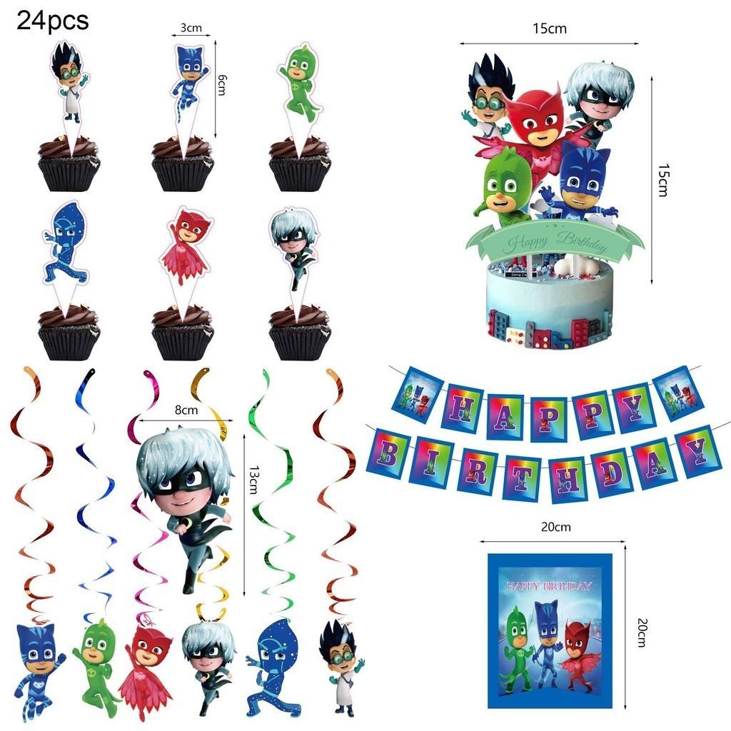 Pj Masks Theme Birthday Party Supplies With Cheerful Decor And Festive Tableware