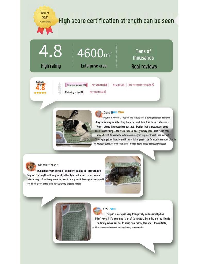 Pet Nest Winter-Thickened Dog & Cat Cushion - Warm and Comfortable.