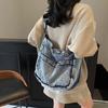 Torba jeansowa damska torba na ramię o dużej pojemności do dojazdów torba crossbody