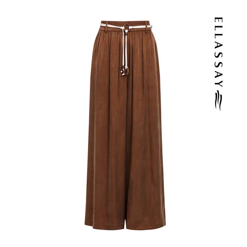 ELLASSAY Women's High-Waisted Wide-Leg Trousers
