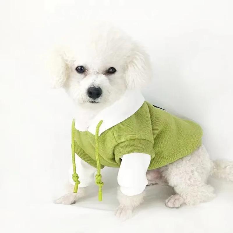 Spring Autumn Warm and Stylish Pet Clothing Cat and Dog Patched Sweatshirt Comfortable Hooded Sweatshirt New Fashionable Design XS