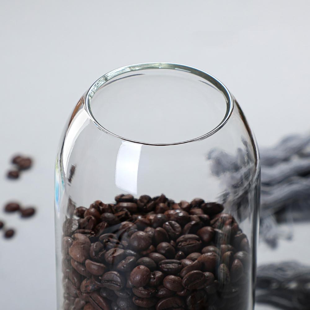 Aufbewahrungsglas aus klarem Glas mit Korkdeckel Aufbewahrungsflasche Versiegelter Behälter Teedose Müsli Kaffee Kreative Dekoration Luftdichtes Behälterset