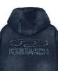 Fdr Heavy Denim Work Hood Quilting Jacket Blue