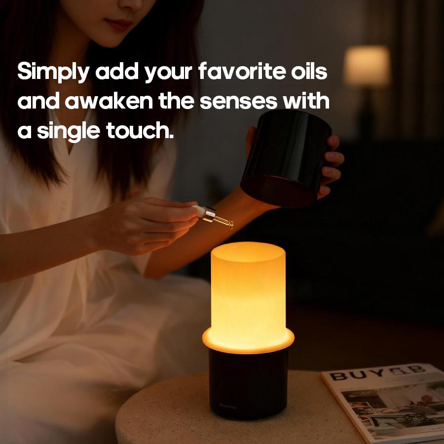 New Essential Oil Aroma Diffuser Minimalist Night Lamp Desktop Mini Air Humidifier 140ml Ultrasonic Sprayer for Hotel Home Gift