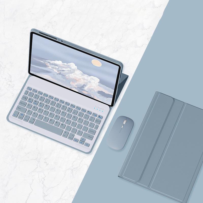 Compatible Red Xiaomi Redmi Pad SE 11 10.6" Tablet Case w/ Detachable Magnetic Bluetooth Keyboard (7 Pro) Leather Cover.