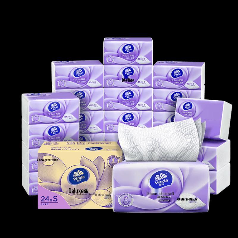 Vinda 3-Ply Cotton Soft Facial Tissues