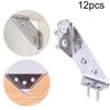 12 PCS Triangular Support Brackets Stainless Steel Furniture Angle Shelf Connector for Wood Furniture Drawer Cabinet Table Chair