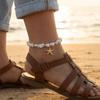 Pearl Starfish Pendant Ankle Handmade Beach Foot Chain Cute Boho Beaded Anklets  Beach Vacation