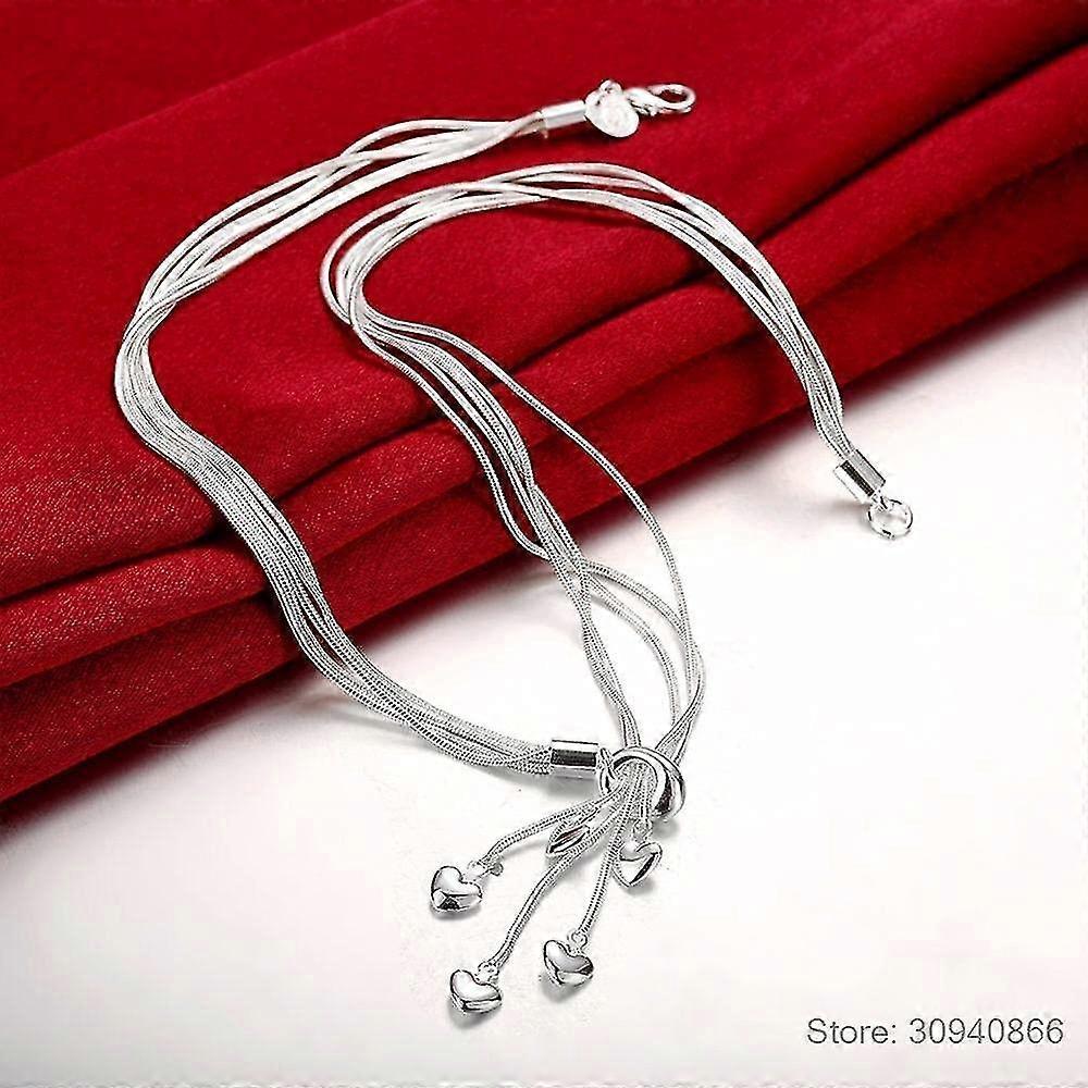 95 Sterling Silver Necklace Necklace Long Necklace Five-star Maxi Necklace