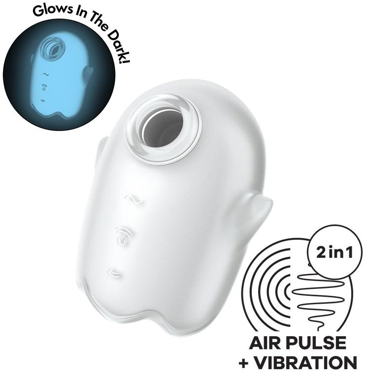 Glowing Ghost White Clitoral Stimulator - Satisfyer - Suction Stimulators