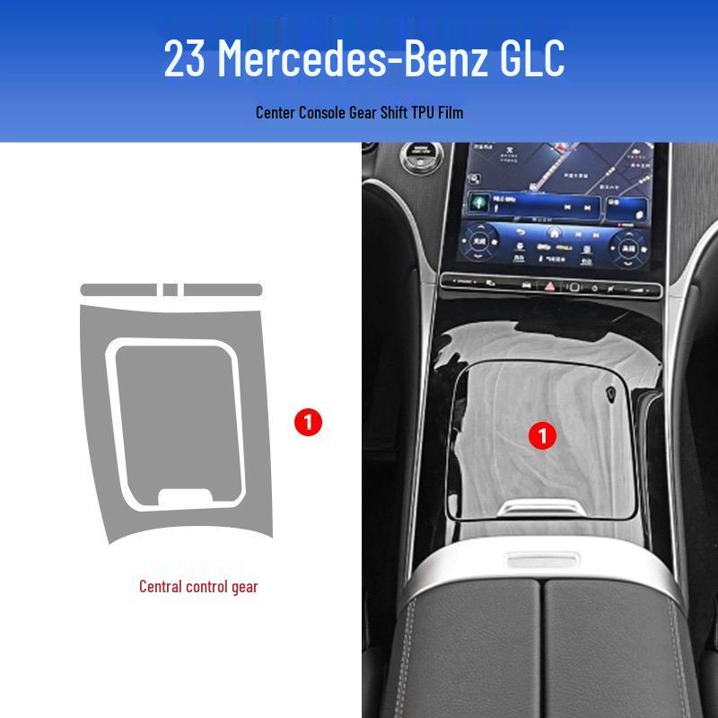TPU Soft Film Screen Protector for 2025 Mercedes-Benz GLC300 - Center Console & Navigation