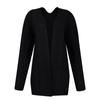Women's Solid Color Pocket Mid Length Knit Cardigan Jacket Sweater