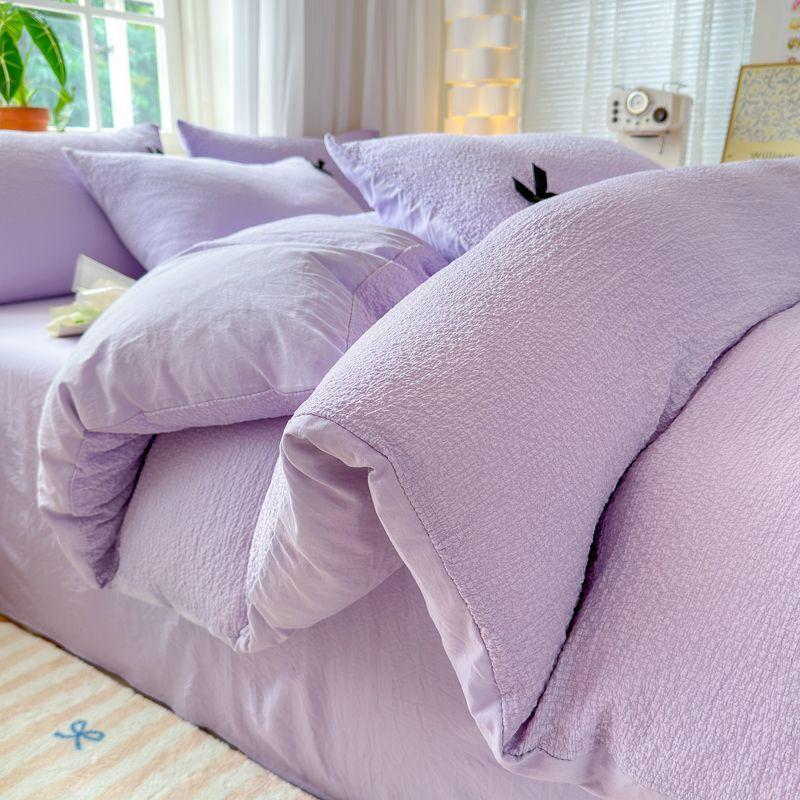 

Популярный комплект пододеяльников Ins Bubble Washing Постельное белье Простыня Однотонная простыня для студенческого общежития для девочек 150x200 3pcs