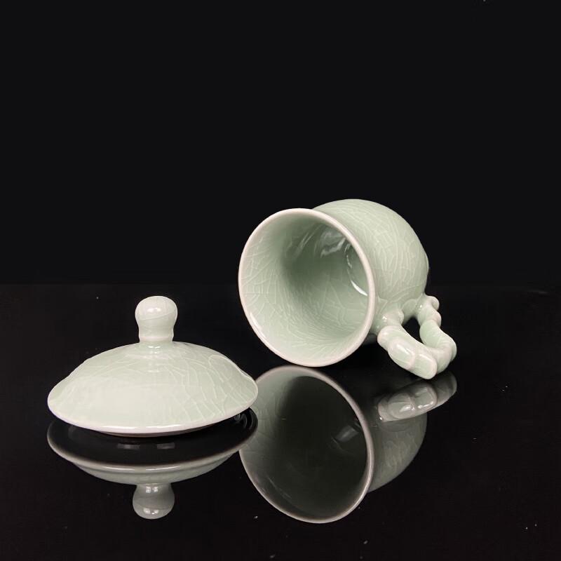 YUZUN Sky Blue Ru Kiln Dragon Head Conference Tea Cup