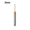 High Speed Steel HSS Coated M2 Single Flute Spiral End Mill Router Bit for Aluminum Copper Alloy uPVC Extrusions 80mm Length