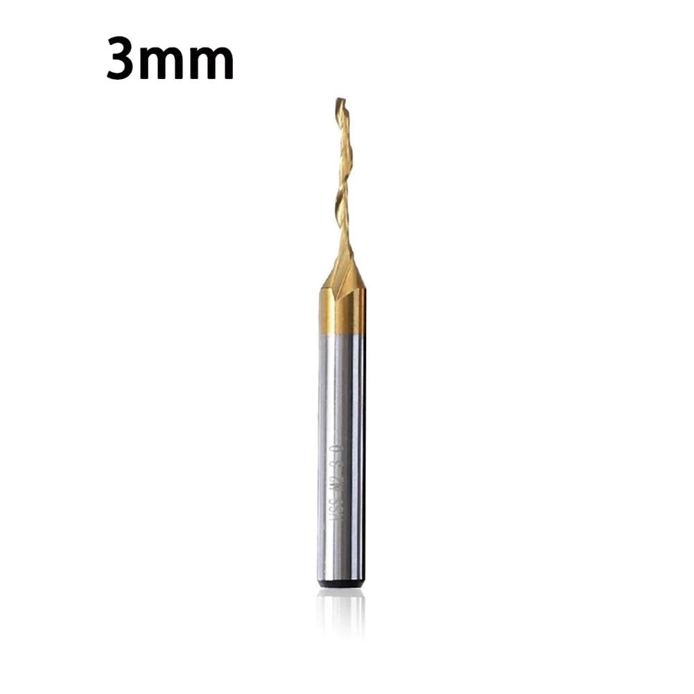 High Speed Steel HSS Coated M2 Single Flute Spiral End Mill Router Bit for Aluminum Copper Alloy uPVC Extrusions 80mm Length