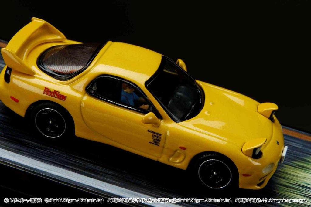 HJ64 Mazda D VS Tsuyoshi Keisuke with driver finished product 1/64 RX-7 (FD3S)RED SUNS/Initial Nakazato, Takahashi, figures,