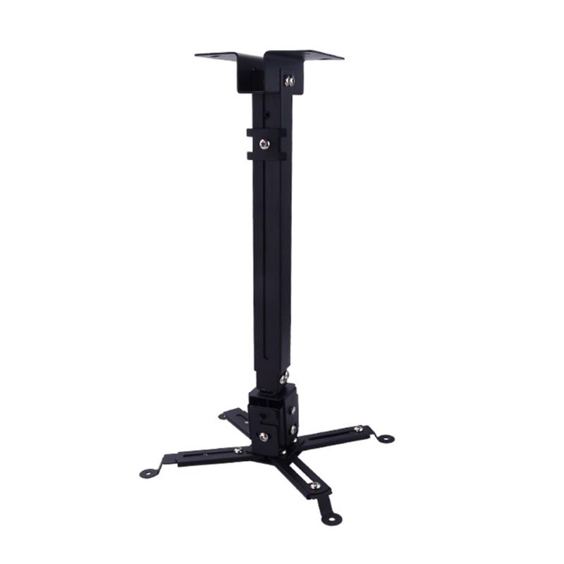 Adjustable Projector Mount Bracket 43-65cm, Projector Ceiling Mount Ceiling and Wall Support, Holds Up To 15kg, Black