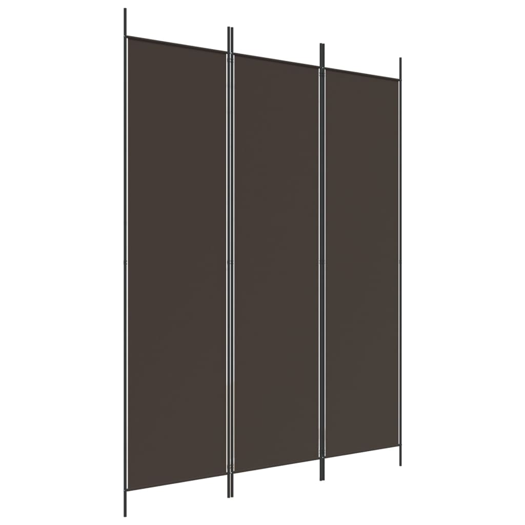 Vidaxl Parawan 3-Panelowy, Brązowy, 150X200 Cm, Tkanina