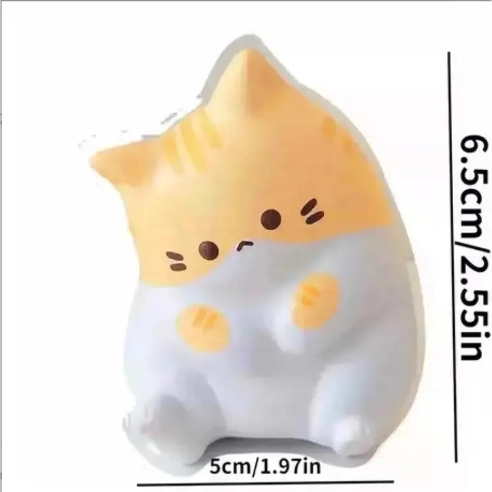 2025 Hot Cute Cartoon Cat Stress Relief  Toy Squeeze Antistress Ball Cartoon Home Table Ornaments  Home Decor  Office Decoration