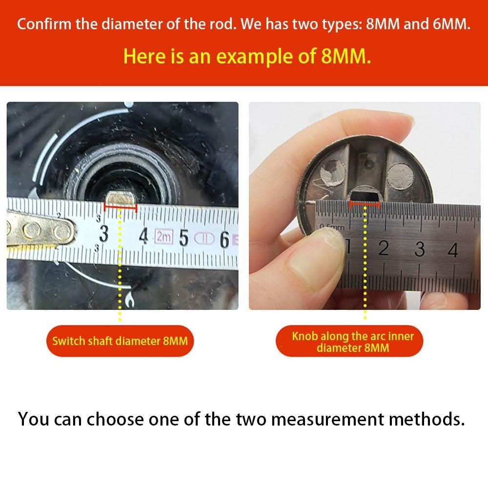 1Pair 6/8mm Cooker Oven Control Switch Universal Assembly Button  Gas Cooker Accessories