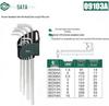 SATA Tools 9-Piece Extended Extra-Long Hex Key Wrench Set