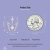 S925 Sterling Silver Exquisite Butterfly Tassel Beaded Pendant for DIY Jewelry