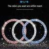 Car Modification Diamond Switch Button: Crystal One-Key Start Decorative Sticker & Protective Ring