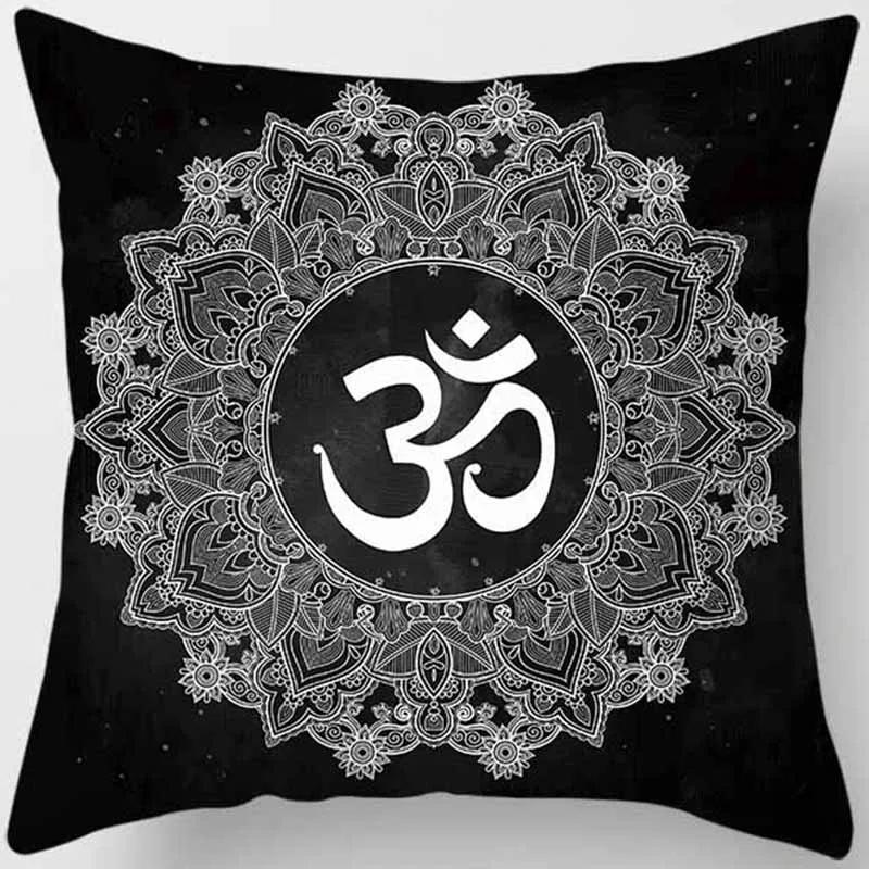 Mysterious Vintage Religious Yoga Symbol Pillowcases Home Decor Housse De Coussin Cojines Decorativos Para Sofá Poduszka
