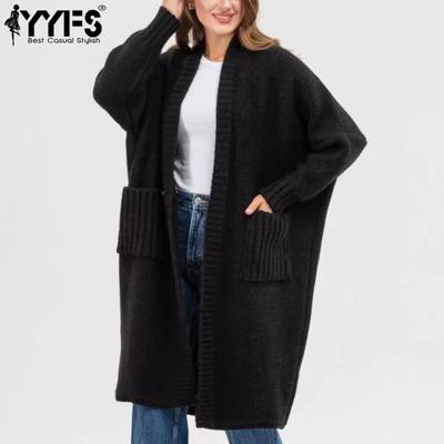 Women's Fashion Casual Fall Winter Solid Color Print Long Sleeve Sweaters