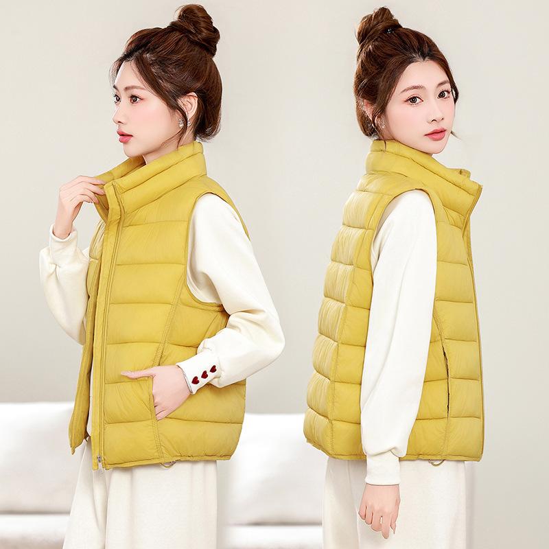 Light cotton clothes, vest jacket for women's new autumn and winter thickened warm sleeveless bread clothes, cotton-padded vest top