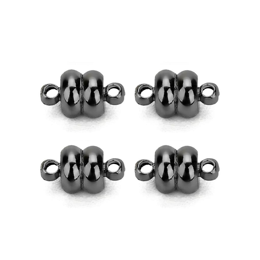 10 Stück/Beutel Magnetverschluss Loch Metallmaterial Flaches rundes Magnetband für Armband Halskette Kleidung Schmuck Zubehör