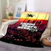 1 Stück Grand Theft Auto Weiche Flanelldecke mit Designer-Print Eine kuschelige Decke für alle Jahreszeiten, perfekt für das Sofa, Bett, Büro