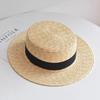 Big head circumference straw hat women's summer seaside vacation sun protection sun hat beach big brim fashion natural straw flat top hat