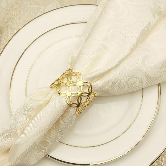 6Pcs Hollow Metal Shape Napkin Ring Wedding Party Dinner Banquet Table Ornament