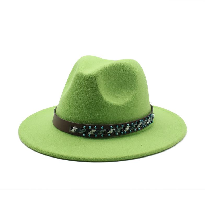 British Woolen Jazz Top Hat Men And Women Big Eaves Hat Big Eaves Felt Hat Trendy Hat