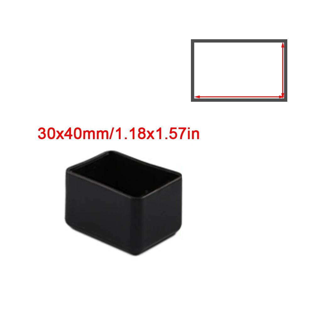 Square Silicone Chair Leg Caps Non-slips Table Foot Dust Cover Socks Floor Protector Pads Pipe Plugs Furniture Leveling Feet 12pcs