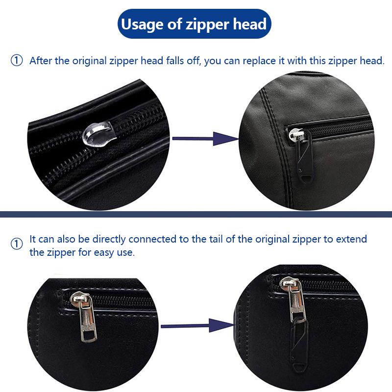 5Pcs Removable Zipper Slider Puller Instant Zipper Repair Kit Replacement For Broken Buckle Travel Bag Suitcase Zipper Head